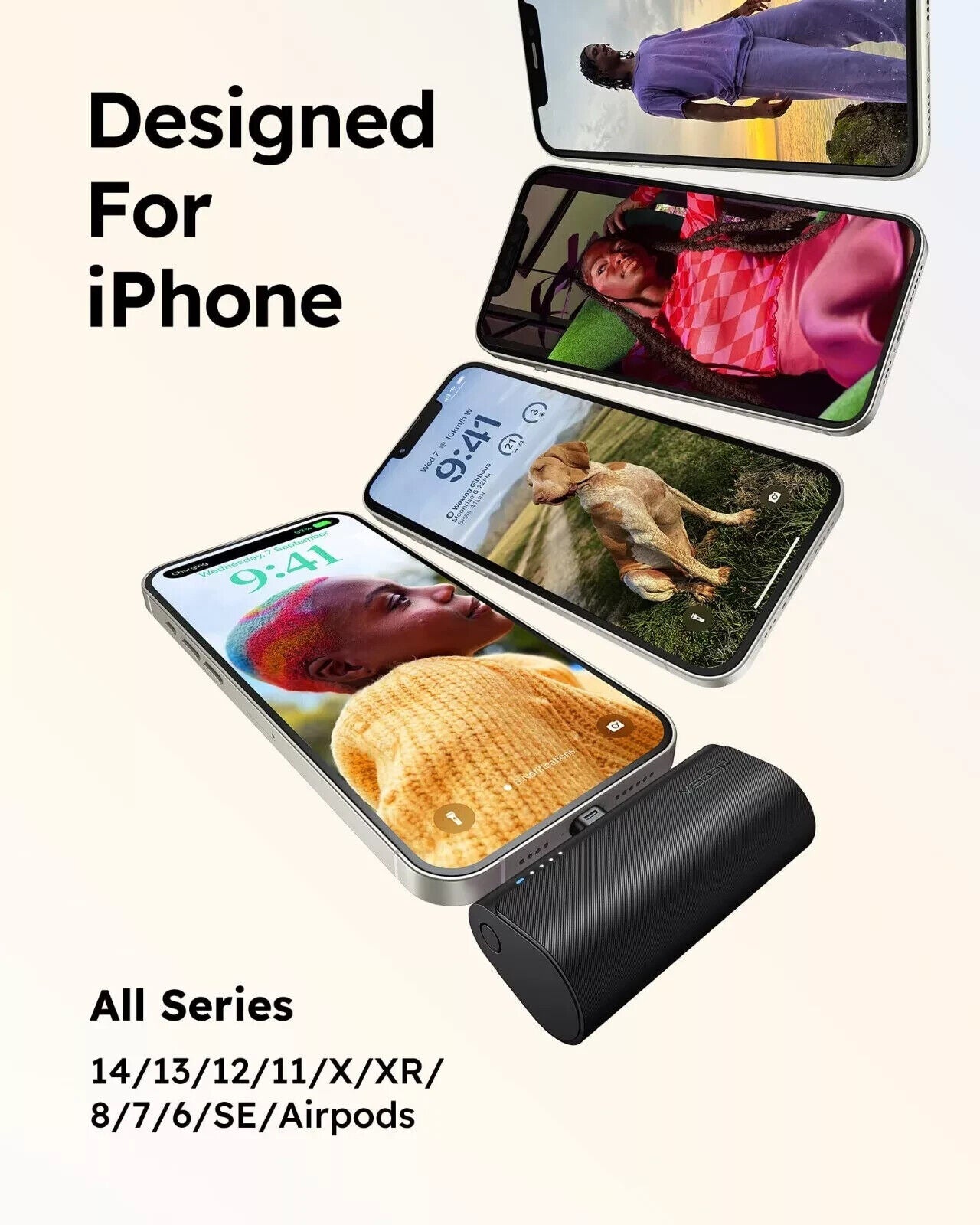 9000000mAh Mini Pocket Capsule Power Bank 20W Fast Charging Portable Charger For IPhone&Android Phone Pad