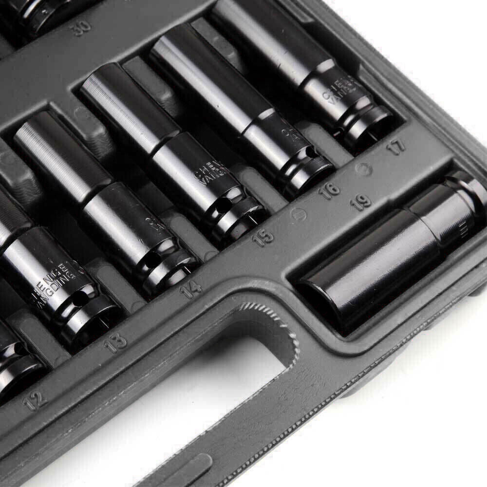 20PCS Deep Impact Socket Set 1 2 Inch Drive Metric 8 - 32mm Lifetime Warranty UK