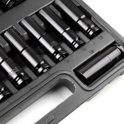 20PCS Deep Impact Socket Set 1 2 Inch Drive Metric 8 - 32mm Lifetime Warranty UK