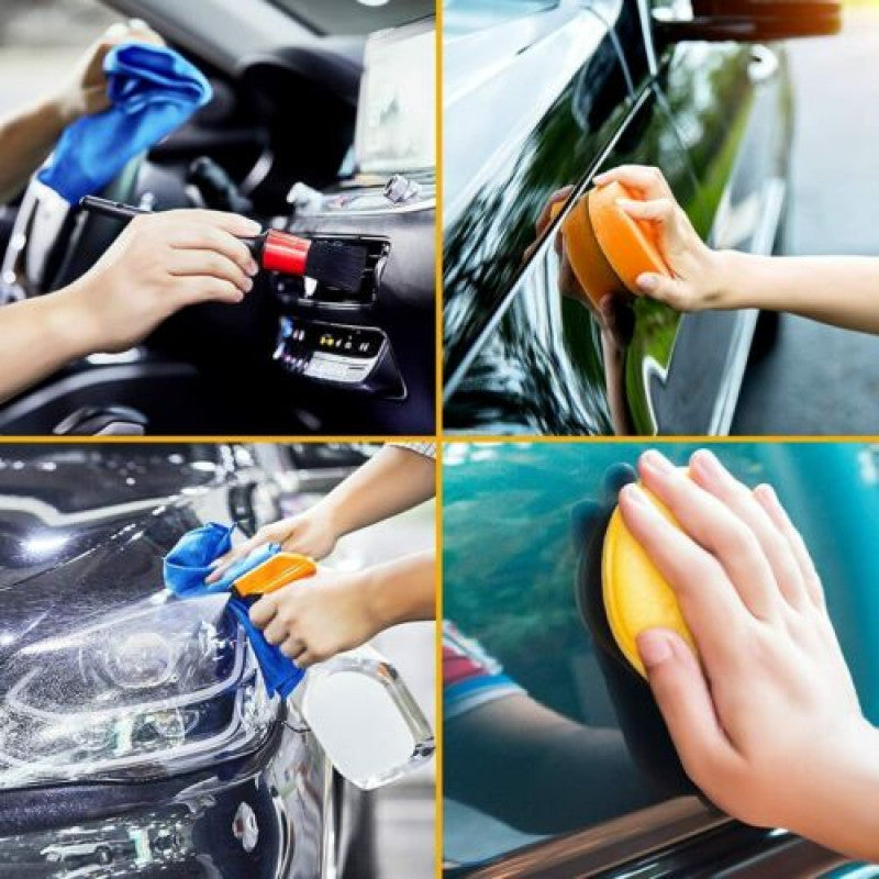 26Pcs Car Detailing Brush Set Soft Brushes Interior Wheel Valet Pro Cleaning Kit